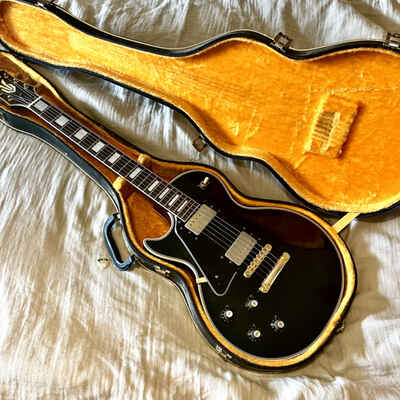 1976 left handed IBANEZ Les Paul CUSTOM, Lawsuit Era, Black & Gold 1976 Gibson