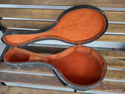 Vintage 1930s Gibson A Style Mandolin Case  Orange Interior