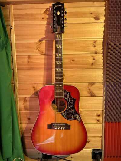 Early 1970s Antoria (Ibanez) 12-String Hummingbird Lawsuit Acoustic Guitar *MIJ*