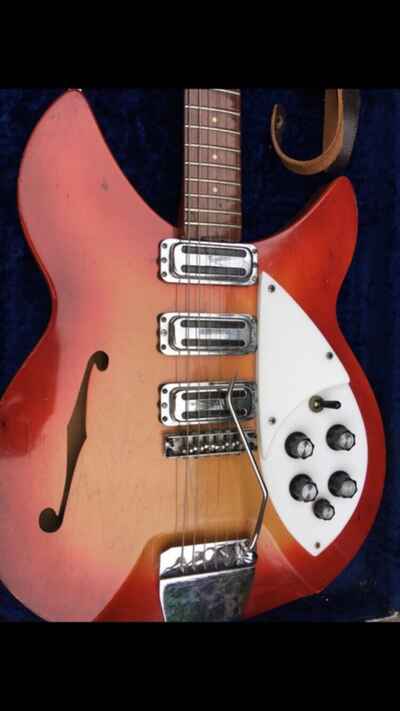 1967 Rickenbacker 330 Rose Morris 1998 F hole 3 pickup Fireglo c / w original case