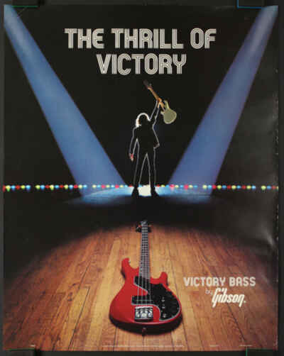 Gibson Victory Bass Guitar 1981 Promo Poster