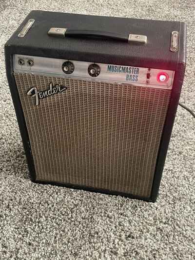 Vintage 1970s Fender Musicmaster Bass Guitar Tube Amp