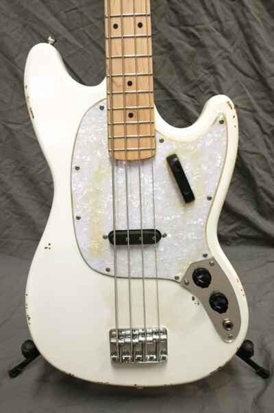 "RELIC" Fender Squier BRONCO / MUSTANG BASS Short-Scale *UPGRADED / MODIFIED *LOOK!