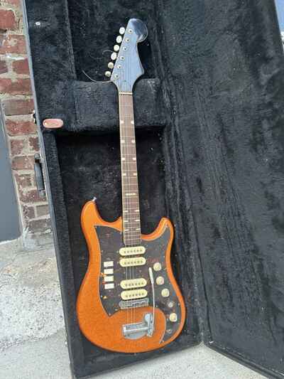 Vintage Norma 4-Pick-up Guitar  MIJ orange Sparkle 60??s Era Teisco