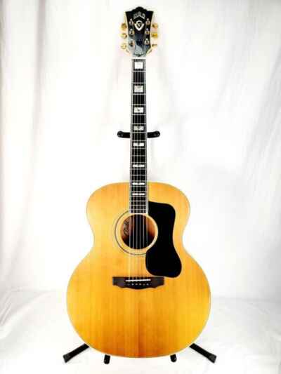 1977 Guild F50 Blonde Jumbo Acoustic Electric Guitar (PB1026850)