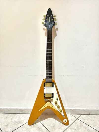 Epiphone 1958 Korina Flying V Gibson - Aged Natural - Electric Guitar