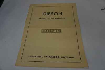 Vintage Gibson Model GA-20T Amplifier Schematic