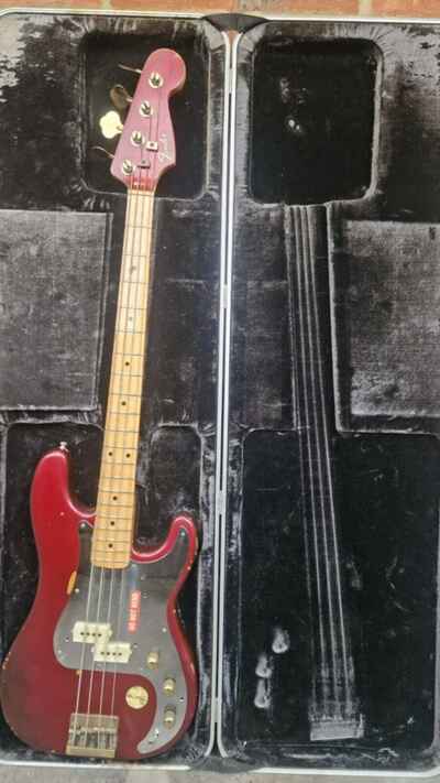 Fender Precision Special Bass, 1980, Candy Apple Red, Active, Used