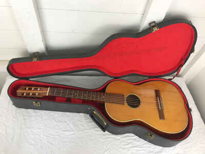 1960s Kay Classical Acoustic Folk Guitar w /  Case. Model 7001