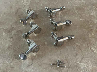 Guild Deluxe 3 x 3 set chrome acoustic electric guitar tuners set tuning pegs