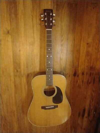 Acoustic Guitar NMI Nashville Musical Instruments 1970s Japan Vintage Model W604