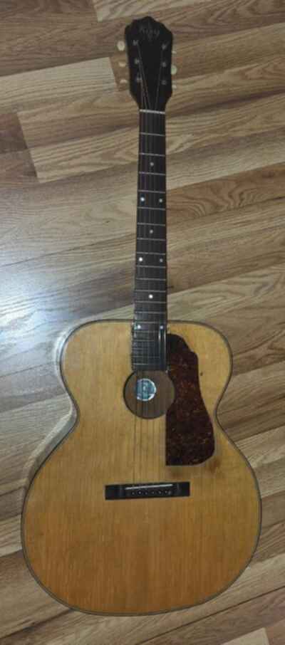 Vintage 1940s era Kay K 12 model acoustic flattop guitar converted to X bracing