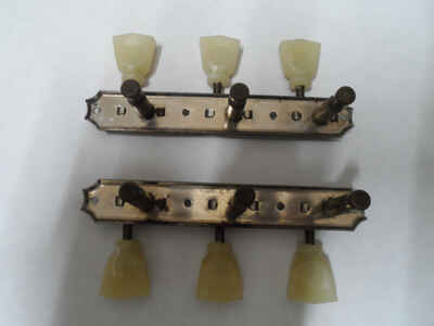 Vintage 1950s 3+3 Kluson Deluxe guitar tuners 3 on a plate Gibson Les Paul
