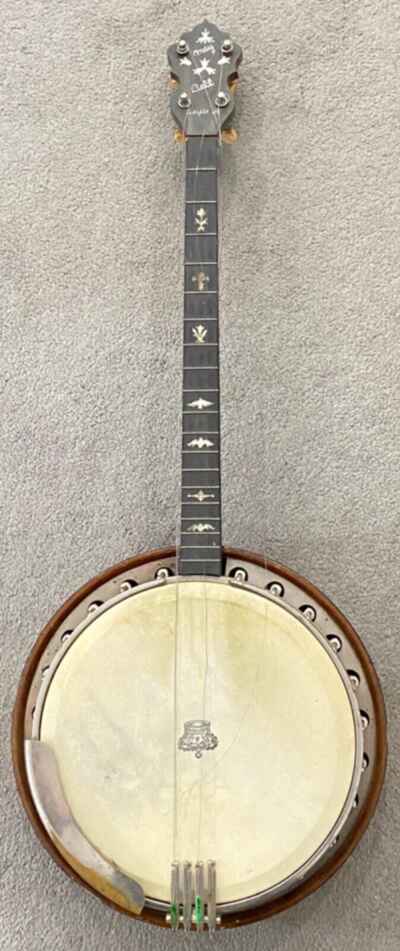 Antique 20??s Slingerland May Bell Style A 4-String Tenor Banjo BROKEN PARTS RARE