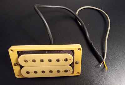 80s Dimarzio PAF USA Humbucker Aged vintage cream with aged ring, extended lead