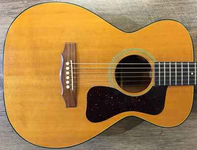 1977 Guild F-20 Troubadour Natural Gloss Finish Parlor Acoustic Guitar w / OHSC