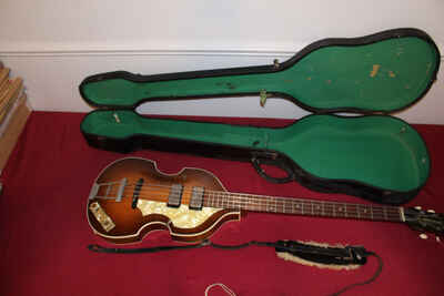 Original Hofner 1961 violin 500 / 1 Cavern bass guitar McCartney Beatles with Case