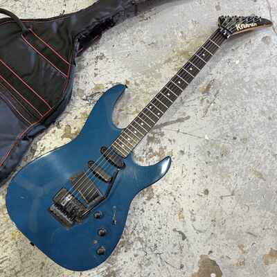 Vintage Kramer Striker 605ST Blue Electric Guitar w /  Gigbag