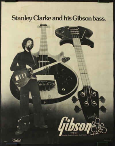 Gibson G-3 Grabber Bass Guitar Promo Poster Stanley Clarke Return to Forever