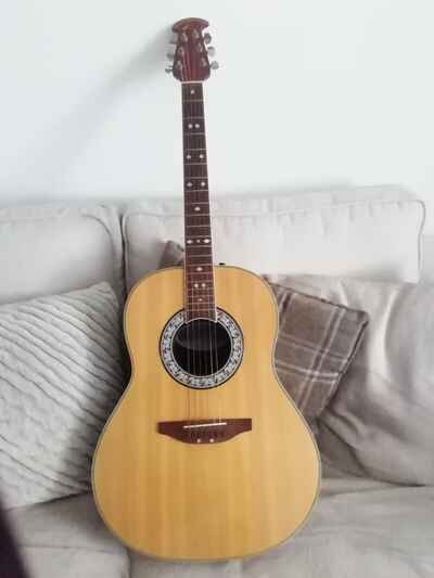 Ovation cc67 Semi Accoustic Guitar and Hardcase 1980s