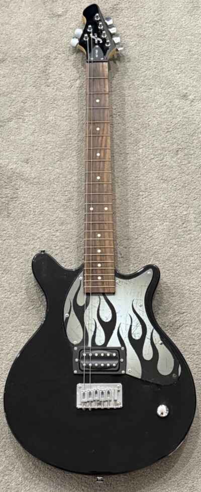 First Act ME1980 Electric Guitar Black w /  Flames Select Edition UNTESTED READ