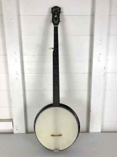 1960s Harmony Reso-Tone Banjo w /  Case, Picks, Capo, Hang Tag, Instruction Record