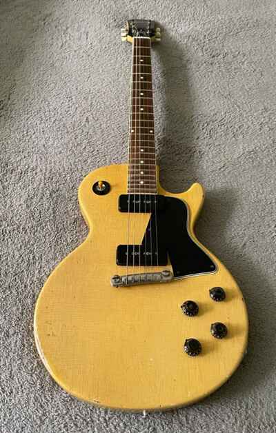 1957 Gibson Les Paul Special conversion Single Cut TV Yellow refin w /  Case