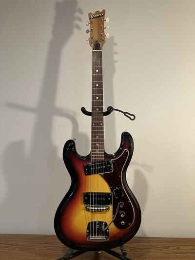 Vintage Univox Custom Hi Flier Sunburst Phase 1 With Case