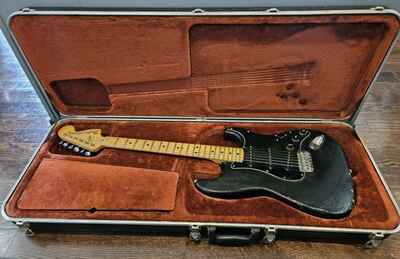 1979 BLACK Fender Stratocaster w / Original Hard Case, Electric Guitar, Needs TLC