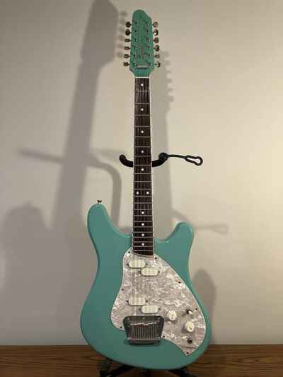 Vintage Fender Squier Venus 12 String Sea Foam Green W / Case