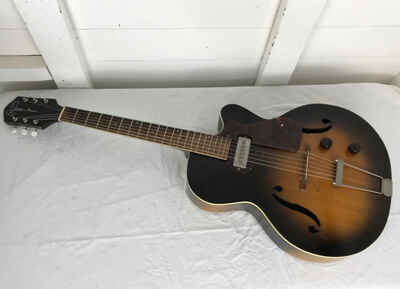 c. 1965 Silvertone Harmony Electric Archtop Guitar w /  Hard Case. Unknown Model