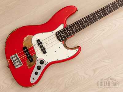 1965 Fender Jazz Bass Fiesta Red Relic w /  Case