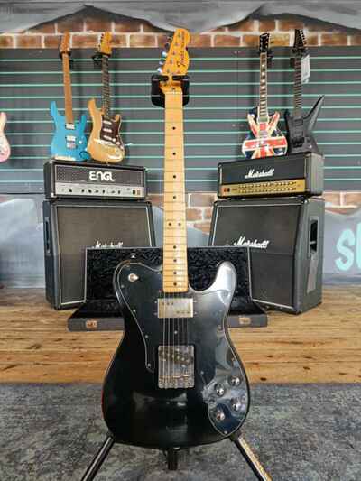 Fender Telecaster Custom 1976 Refinished Black Vintage Electric Guitar