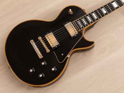 1969 Gibson Les Paul Custom Black Beauty Vintage Guitar w /  Case, Big Neck