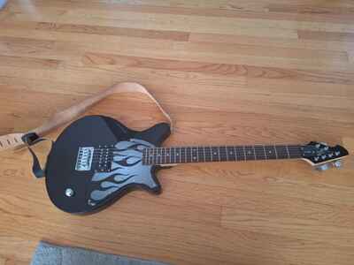 First Act ME-1980 Guitar In Black With Flames