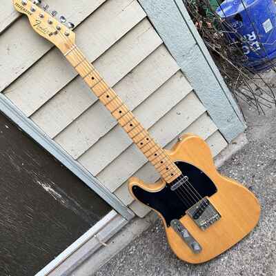 1978 Fender Tele Telecaster Lefty Ash Natural Maple Board Vintage Guitar