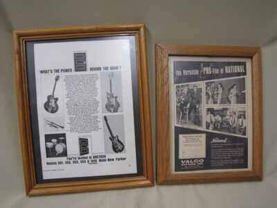 National  /  Valco  /  Gretsch  Advertising Ads    Framed