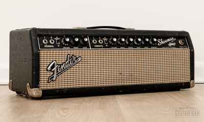 1965 Fender Showman Black Panel Vintage Tube Amp Head AB763 Circuit, Serviced