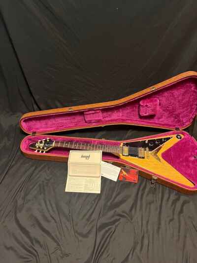 1983 Gibson Heritage Korina Flying V W / OHSC-Excellent!!!