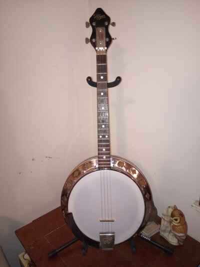 Vintage Arnold Hoyer 4 String Banjo W / Case & Strings