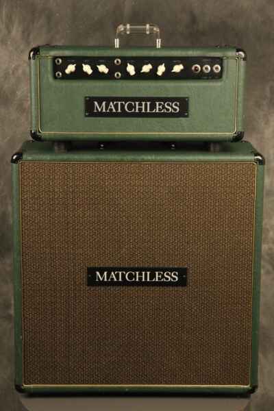 1993 Matchless H / C-30L amplifier + ES / 410 4X10 speaker cabinet GREEN Sampson era