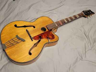 Vintage 1950s Klira Troubadour 890 Archtop Hollowbody Guitar Germany