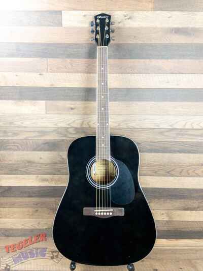 USED / REPAIRED-Ventura Acoustic Guitar Dreadnought Style VWDOBLK, Black