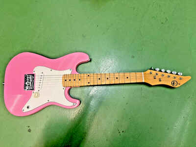 Kay Guitar KE04-P Mini Electric Guitar - Punk Rock Pink