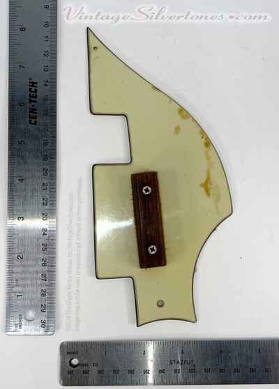 Silvertone Teisco Hofner-style bass guitar pickguard late 1960s