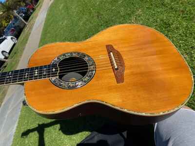 1977 Ovation 1619-4 Acoustic Electric Guitar w /  Carved Bridge and Truss Cover