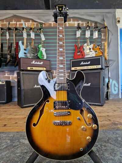 Aria TA-50 Sunburst Semi-Hollow Electric Guitar