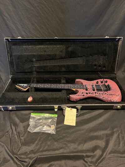 1988 Vintage Jackson USA Dinky Pink & Black Crackle Finish W / OHSC-Exceptional!