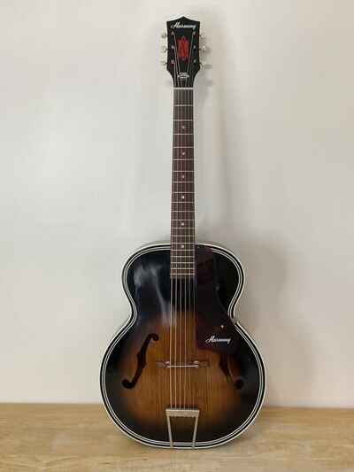 1960??s Harmony H1215 Archtop Acoustic Guitar. Great Condition !