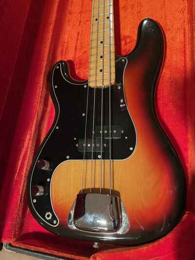 Vintage 1973 Fender P-Bass Precision Bass LH Lefty Excellent condition